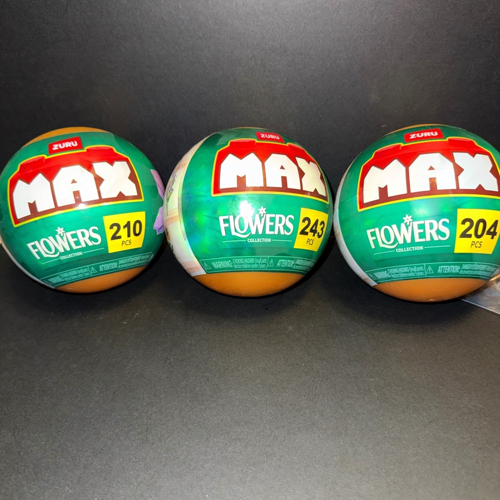 Zuru Max Flowers Collection Building Blocks 3pk Mystery Capsules NEW SEALED